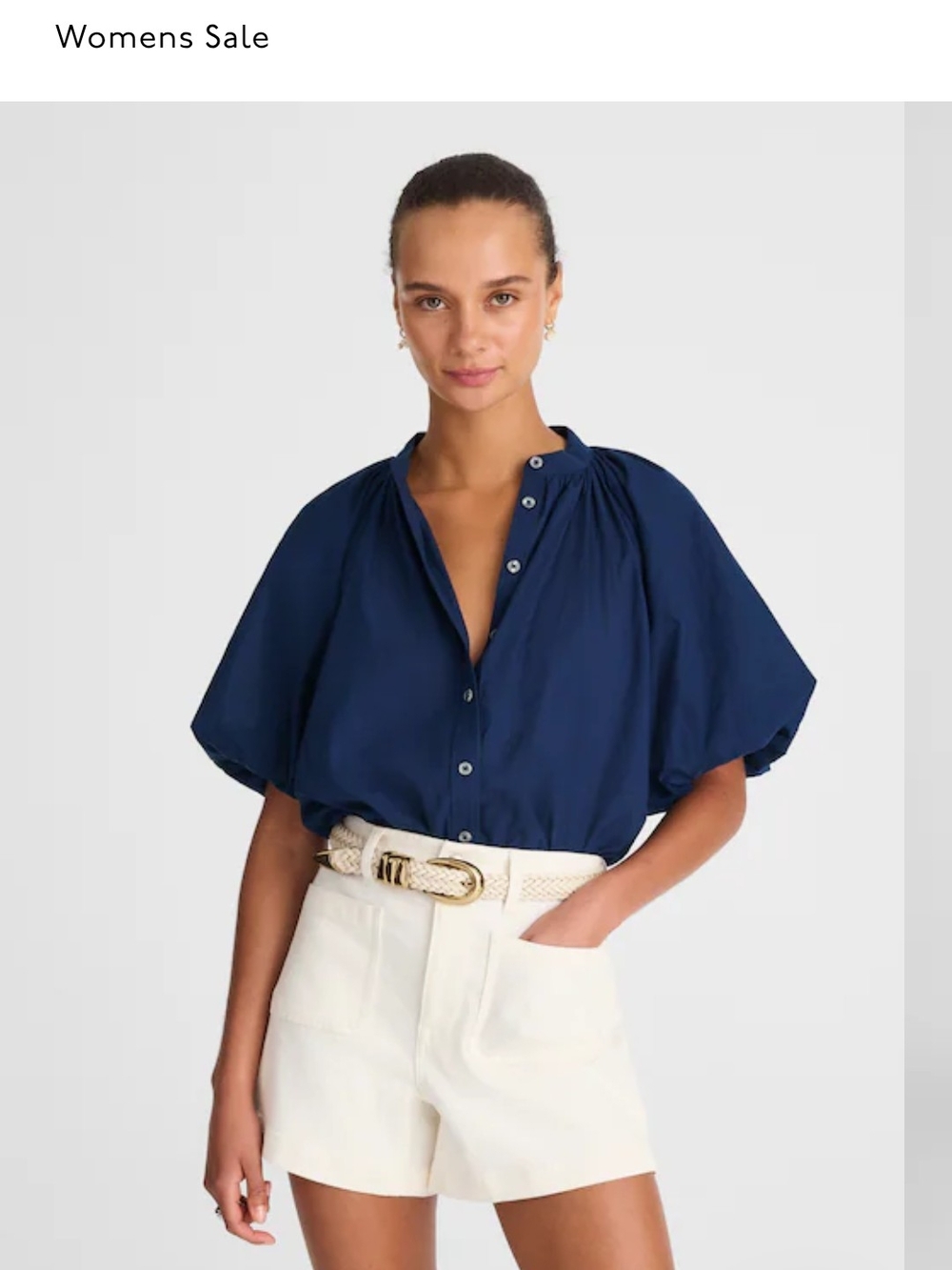 Madewell Shirred Balloon-Sleeve Top